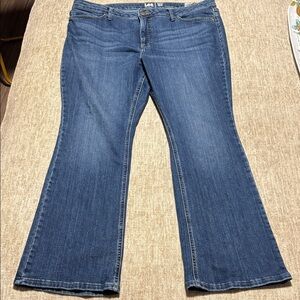 Plus 20 womens stretch bootcut jeans blue denim Lee mid hi rise